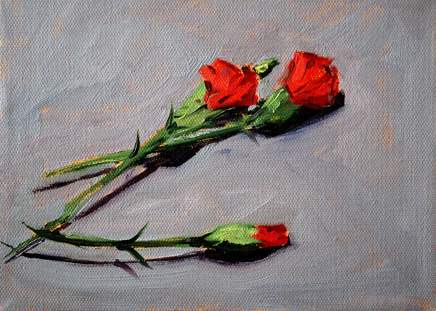 Spring Painting - Valentine by Nancy Merkle