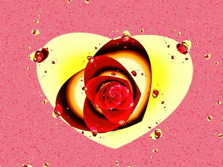 Valentine Rose Mixed Media by Anastasiya Malakhova
