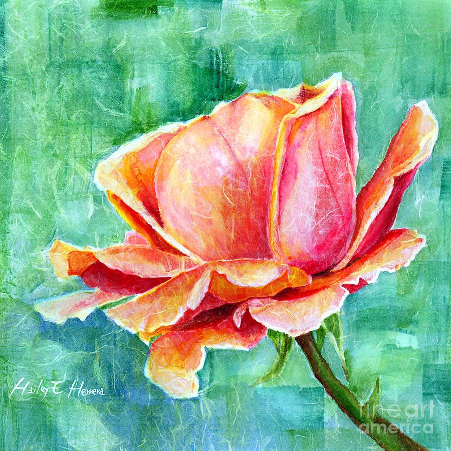 Valentine Rose Painting