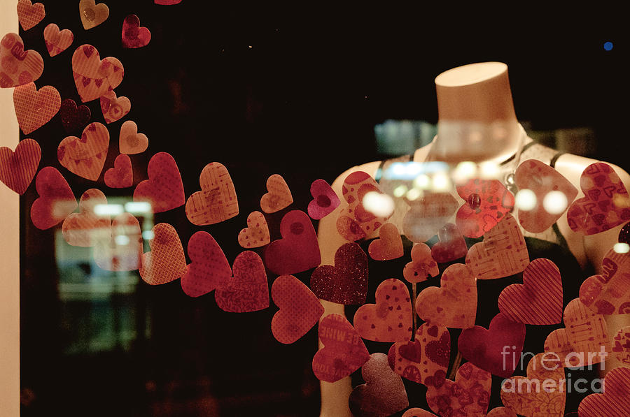 Valentine Window Display Photograph by Cheryl Baxter