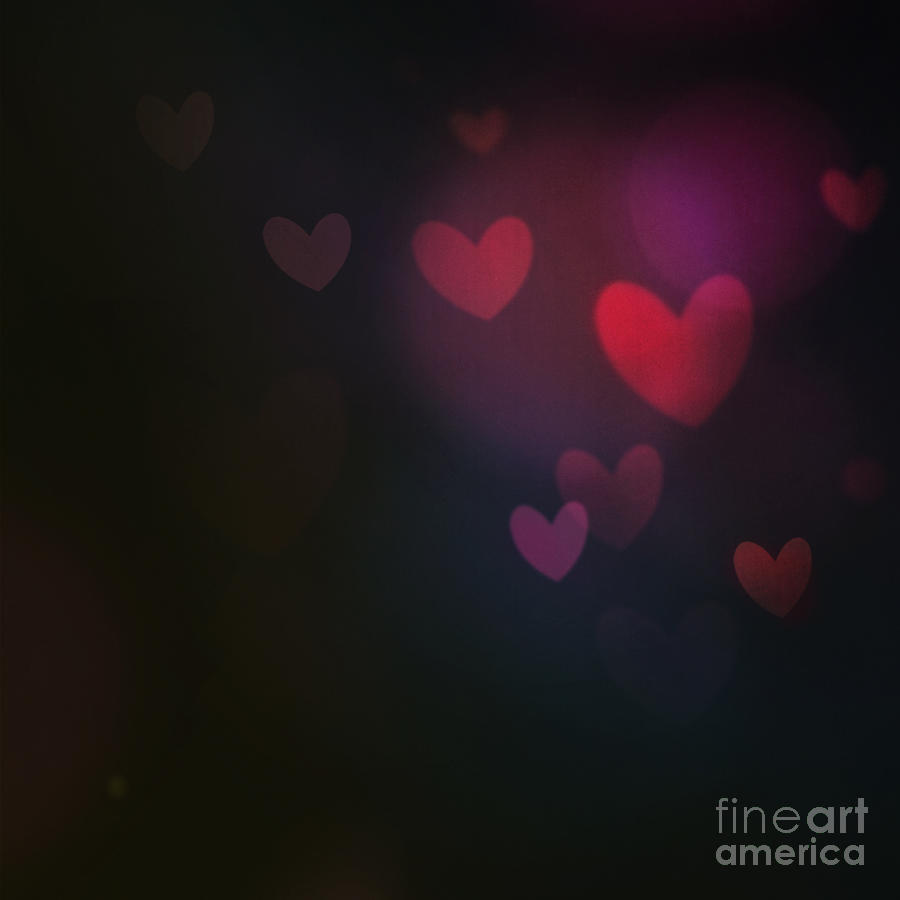 Abstract Digital Art - Valentines background by Mythja Photography