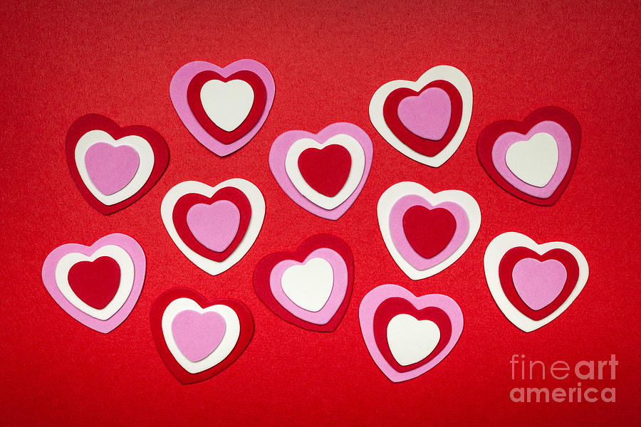 Valentines day hearts 4 Photograph by Elena Elisseeva