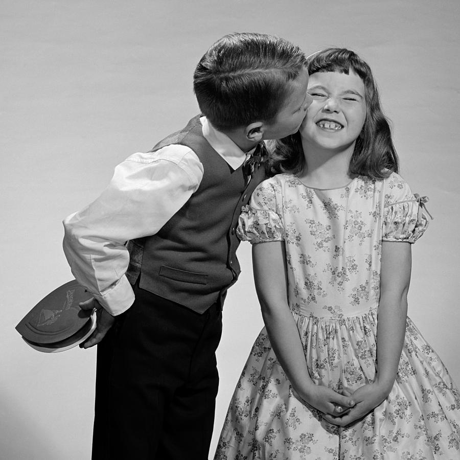 Valentines Day Kiss, 1950-60s Photograph by B. Taylor/ClassicStock