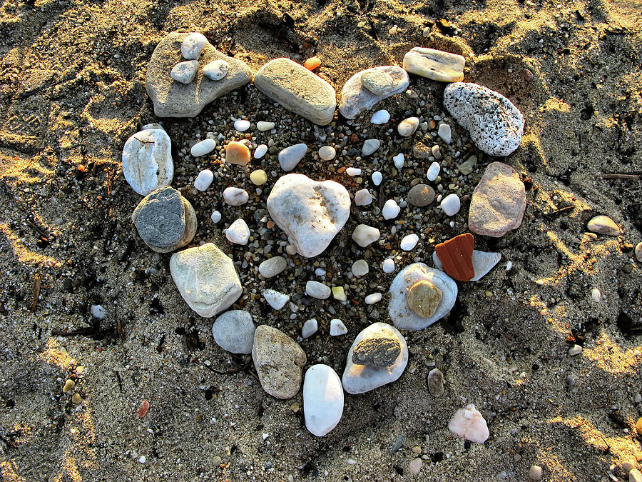Valentines Day Photograph - Valentines Day - Stones Heart by Daliana Pacuraru
