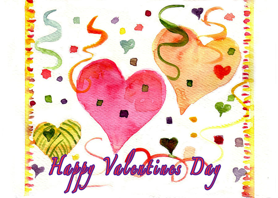 Valentines greetings Painting by Sarabjit Singh