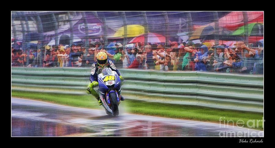 Valentino Rossi Fans Line The fence Photograph by Blake Richards