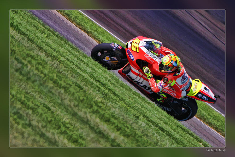 Valentino Rossi Going Up Photograph by Blake Richards