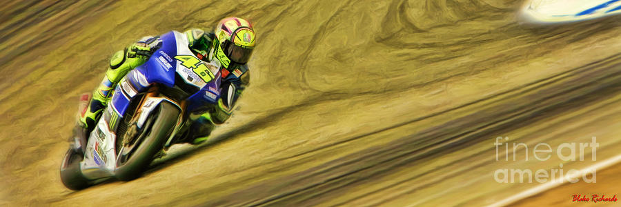 Valentino Rossi Leans It Over Photograph by Blake Richards