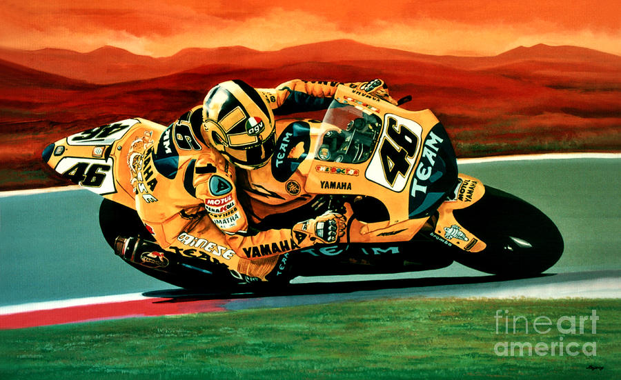 Valentino Rossi The Doctor Painting by Paul Meijering