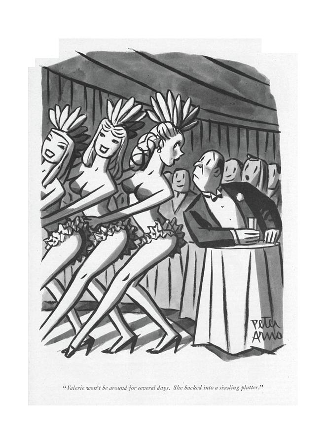 Valerie Wont Be Around For Several Days Drawing by Peter Arno