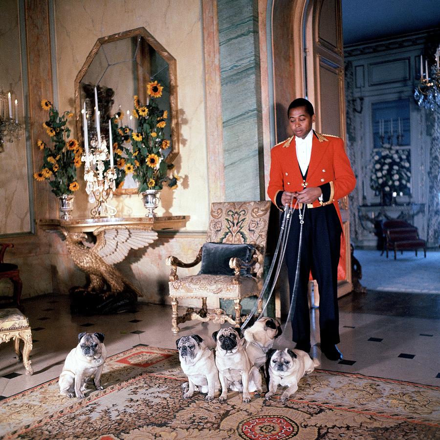 Valet Sydney Standing With The Duke And Duchess Photograph by Horst P. Horst