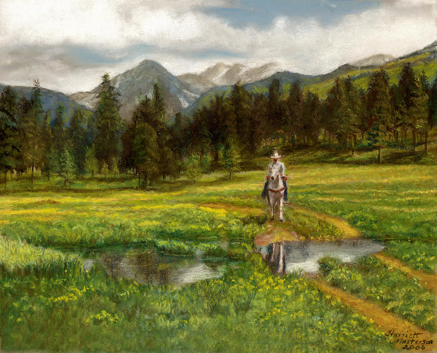 Vallecito Meadows Painting by Harriett Masterson