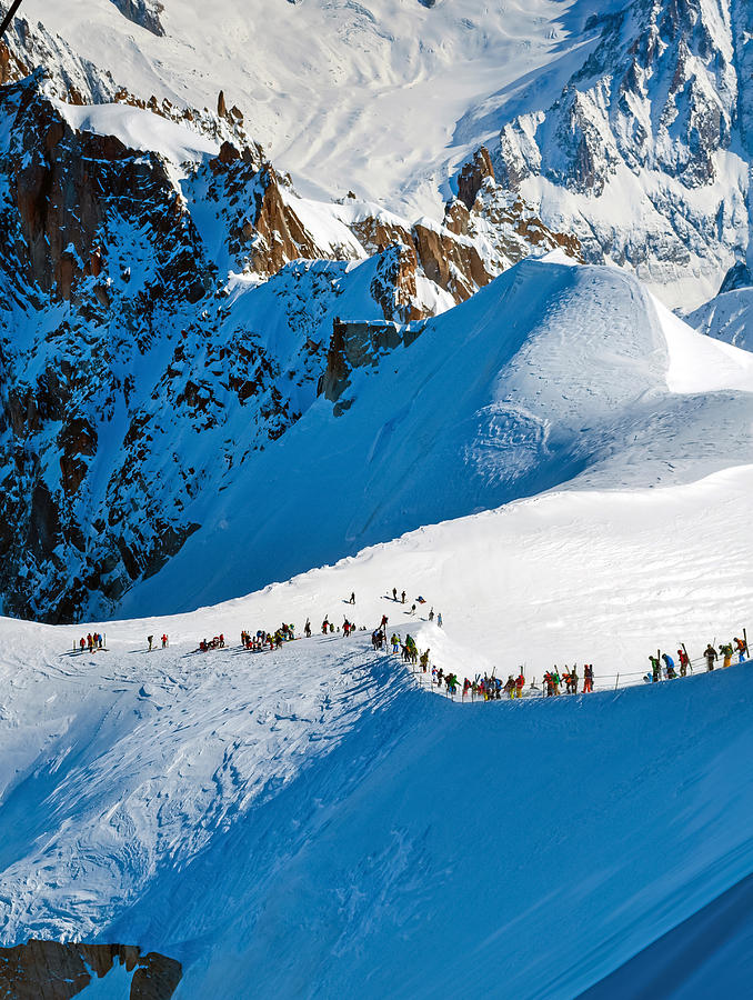 Mountain Photograph - Vallee Blanche by Mihai Lefter
