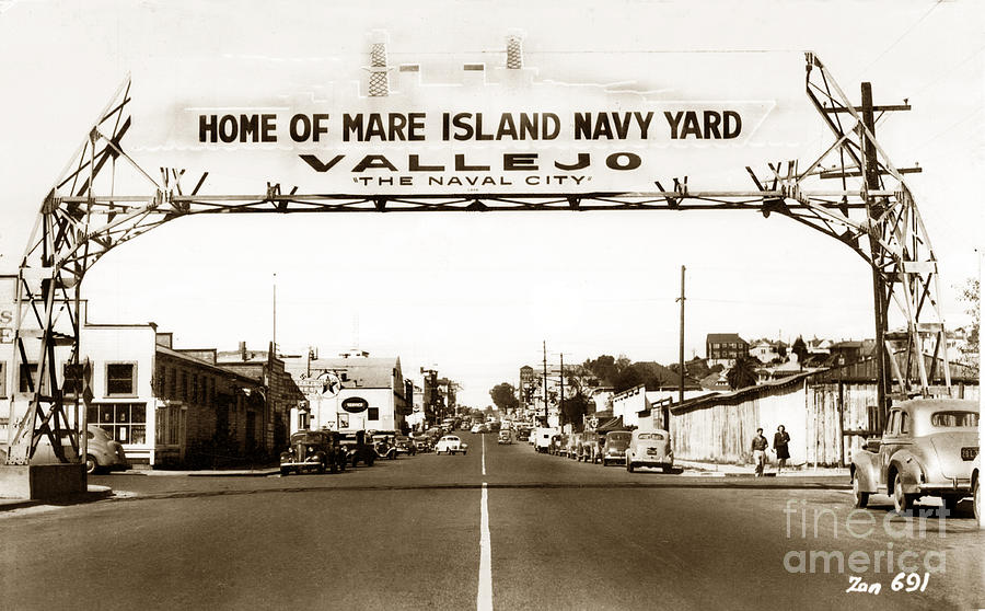 Vallejo Photograph - Vallejo The Navy City Home of Mare Island Navy Yard circa 1941 by Monterey County Historical Society