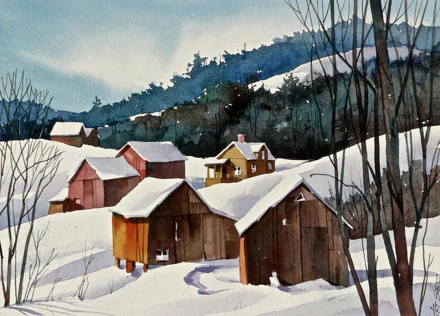 Valley Barns Painting by Art Scholz