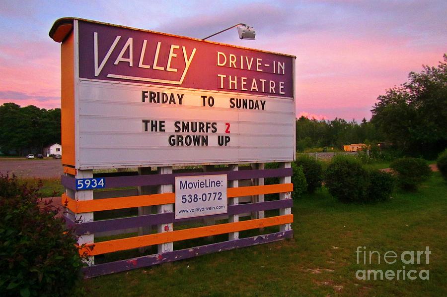 Sunset Photograph - Valley Drive In Theatre by John Malone