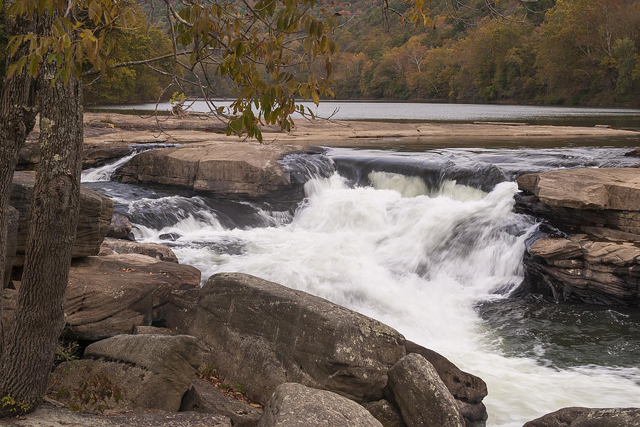 Fall Photograph - Valley Falls Scene 3 by John Brueske
