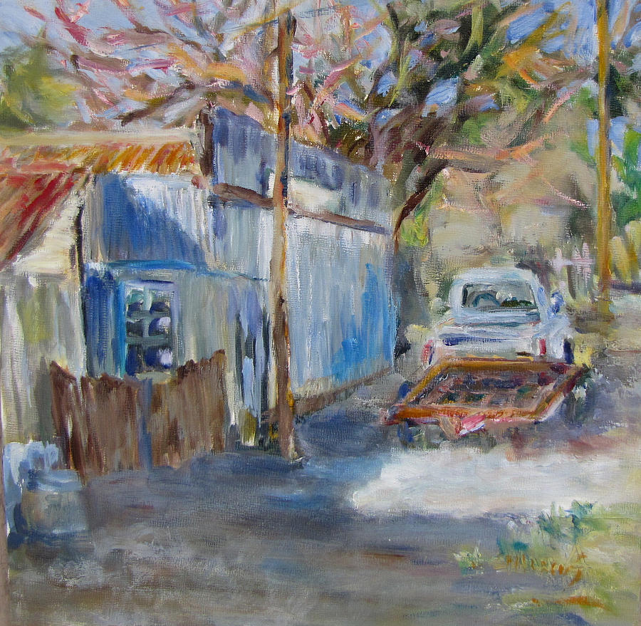 Valley Ford Shop Painting by Marcy Silveira