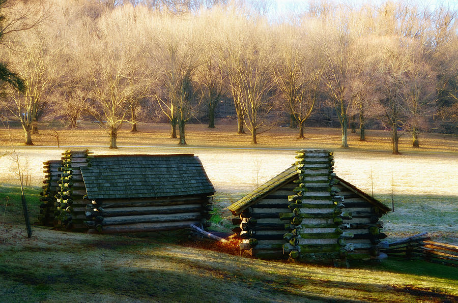 Valley Forge Cabins Photograph by Bill Cannon