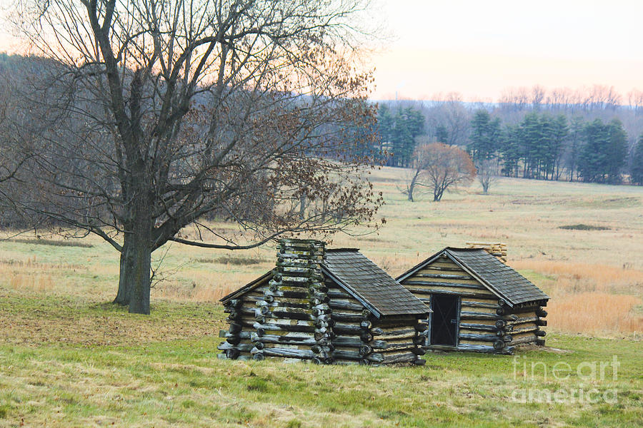 Cabin Photograph - Valley Forge Cabins by David Jackson