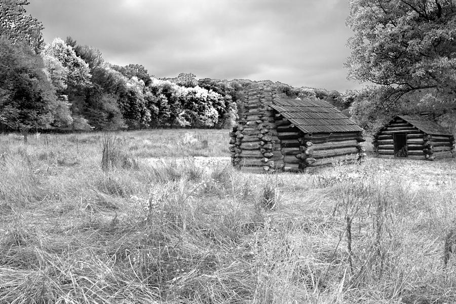 Valley Forge cabins Photograph by Michael Porchik