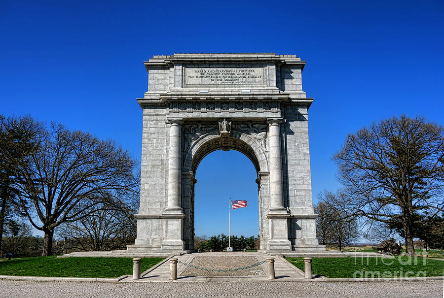 Valley Forge Park Memorial Arch Photograph by Olivier Le Queinec