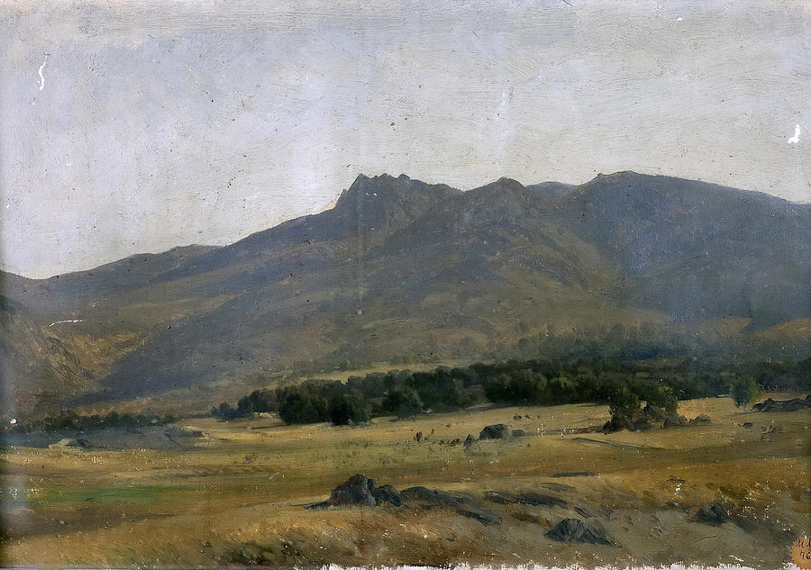 Valley in the Sierra de Guadarrama Painting by Carlos de Haes
