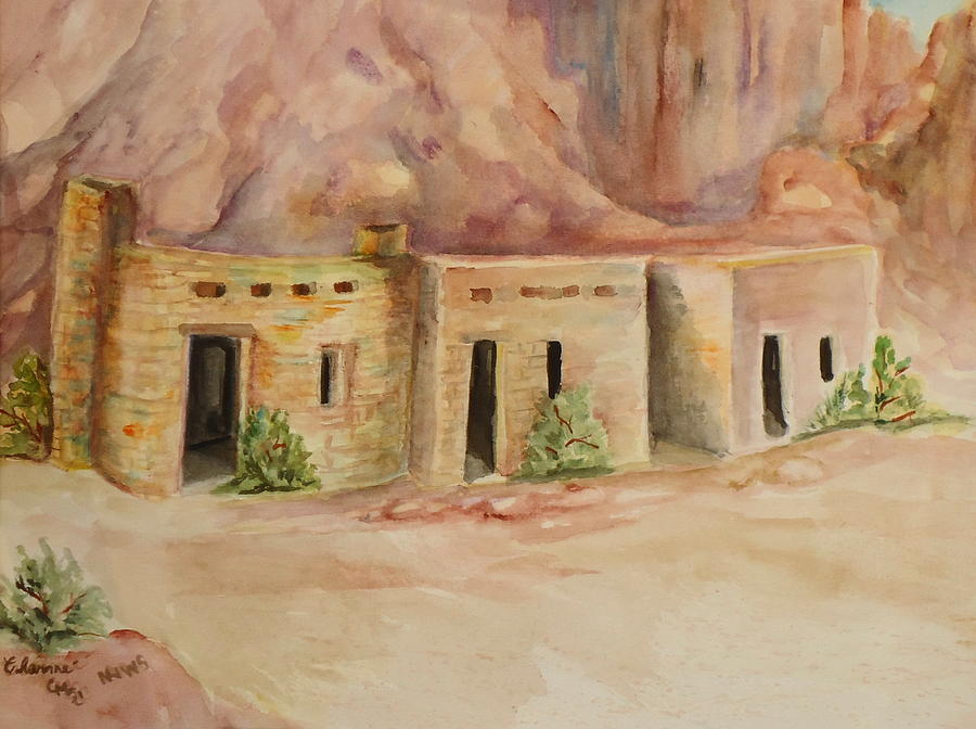 Valley of Fire Cabins Painting by Charme Curtin