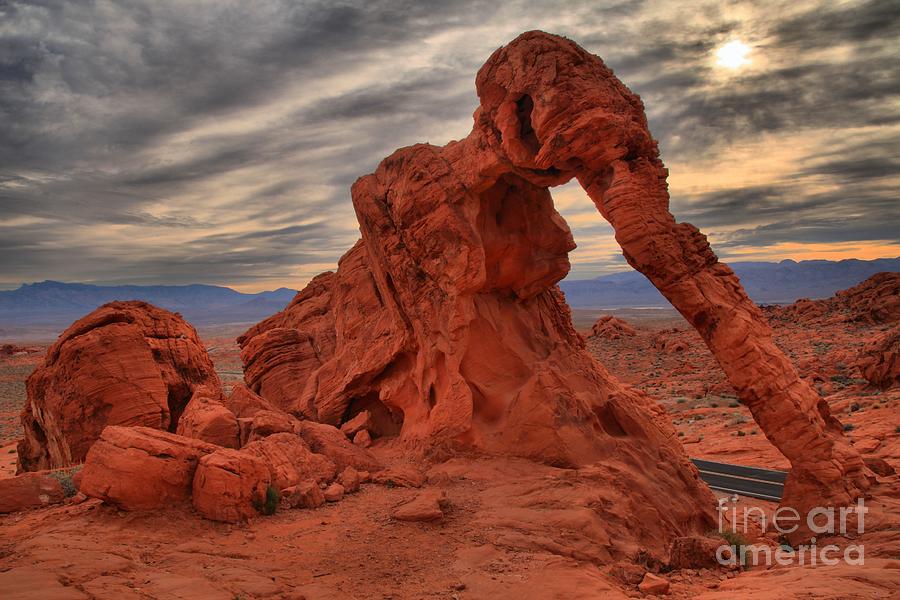 Valley Of Fire Elephant Sunrise Photograph by Adam Jewell