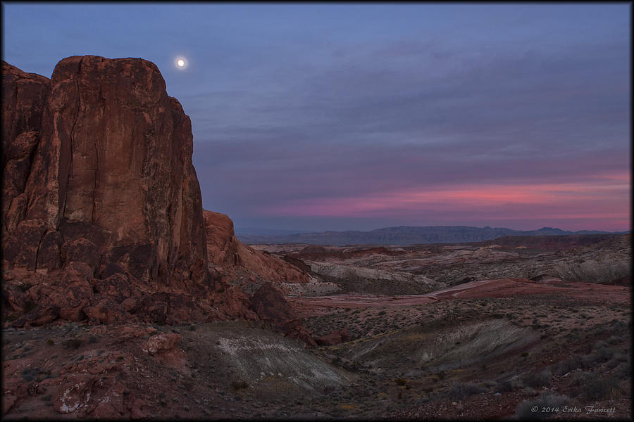 Valley of Fire Moonrise Photograph by Erika Fawcett