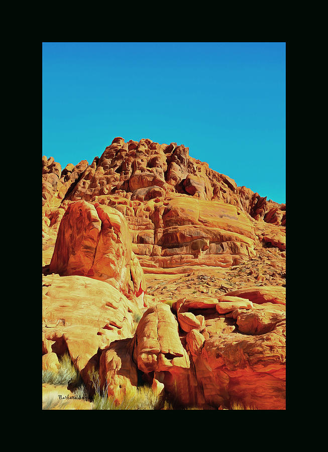 Valley of Fire Nevada State Park 2 Duvet Painting by Barbara Snyder