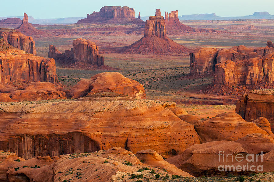 Landscape Photograph - Valley of Monuments at Dawn by Bob Phillips