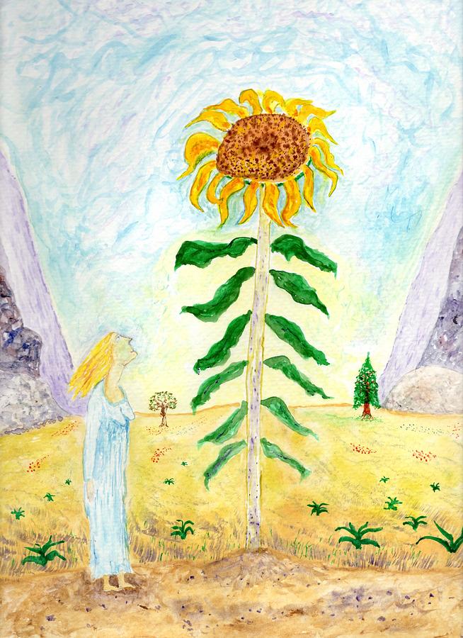 Valley of The Mammoth Sunflowers Painting by Jim Taylor
