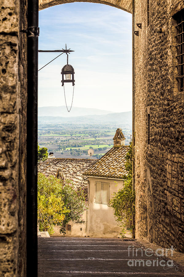 Mountain Photograph - Valley outside Assisi by Prints of Italy