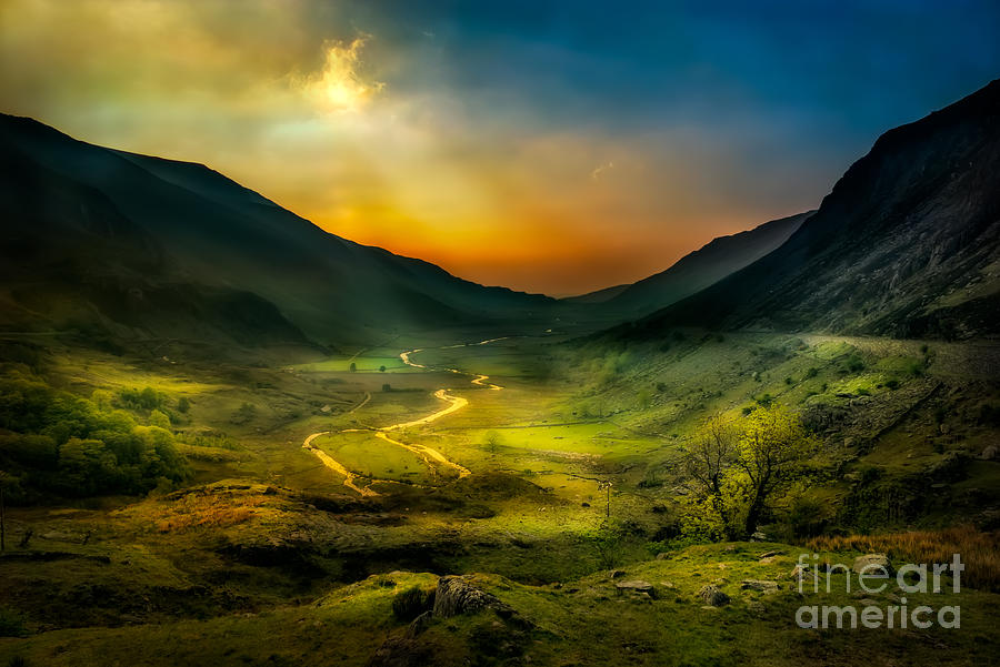 Snowdonia National Park Photograph - Valley Shadows by Adrian Evans