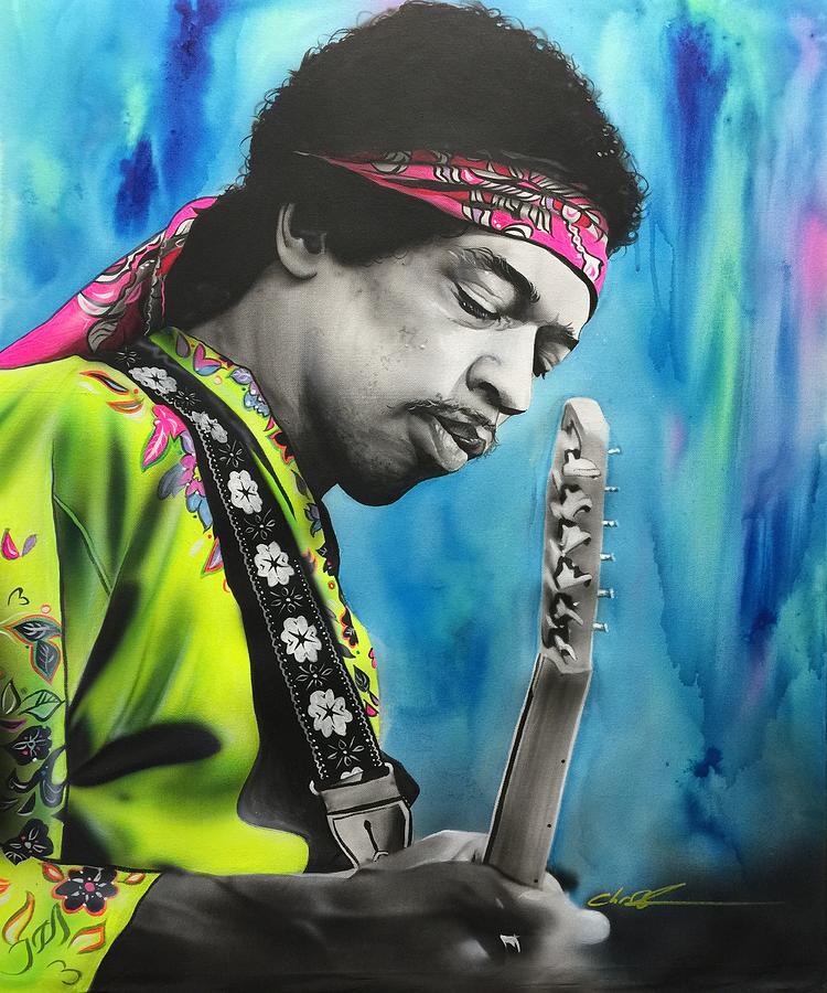 Jimi Hendrix Painting - Valleys of Saturn by Christian Chapman Art