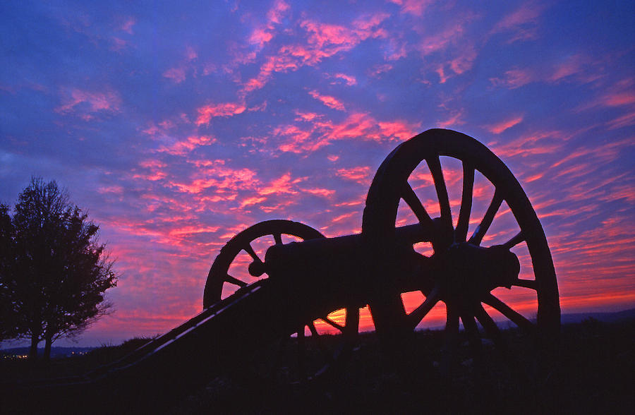 Vally Forge cannon sunrise Photograph by Blair Seitz