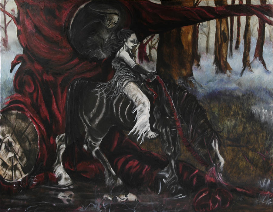 Horse Painting - Vampyre by Stephanie Groshelle