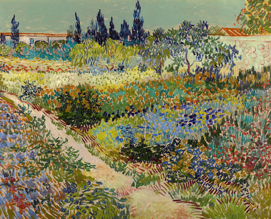 Van Gogh Garden At Arles Painting by Granger