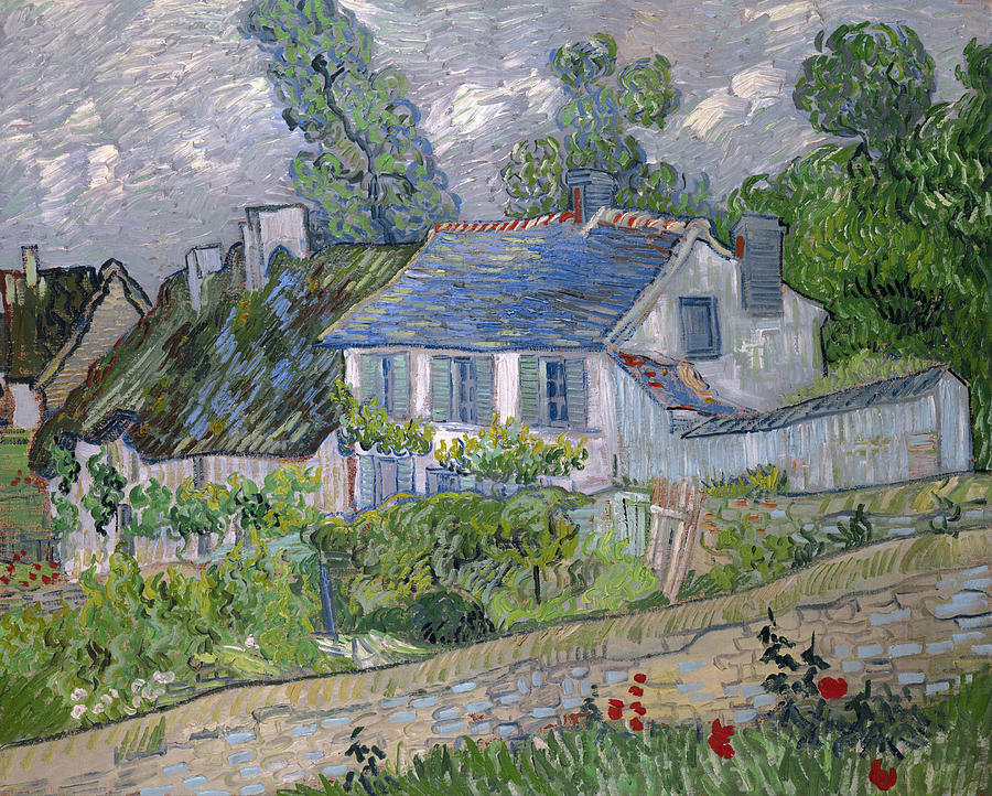 Van Gogh Houses At Auvers Painting by Granger