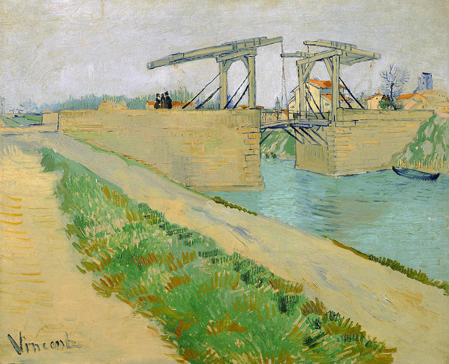 Van Gogh Langlois Bridge Painting by Granger