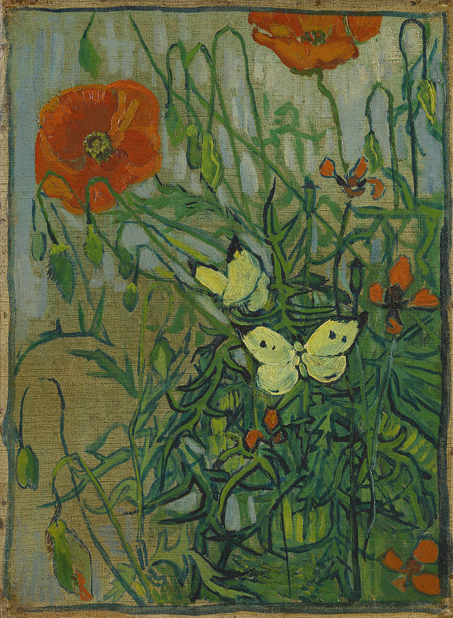 Van Gogh Poppies, 1890 Painting by Granger
