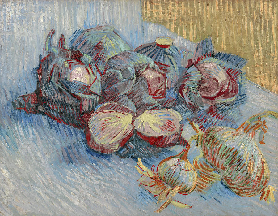 Van Gogh Red Cabbages Painting by Granger