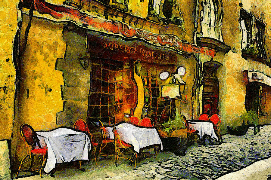 Van Gogh Style Restaurant Photograph by Georgiana Romanovna