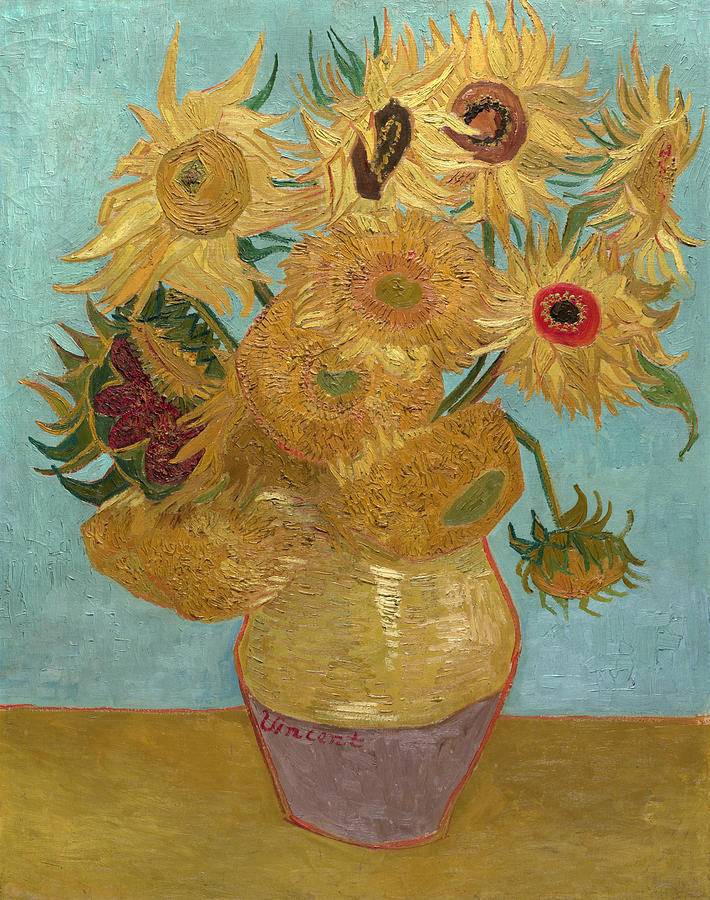 Van Gogh Sunflowers, 1889 Painting by Granger