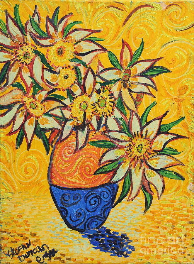 Van Gogh Vase Series Painting by Stefan Duncan