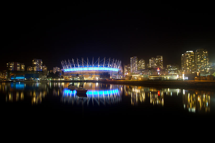 Vancouver at night Photograph by Eti Reid