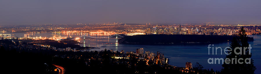 Vancouver B.c. Glowing Skyline Photograph by Terry Elniski