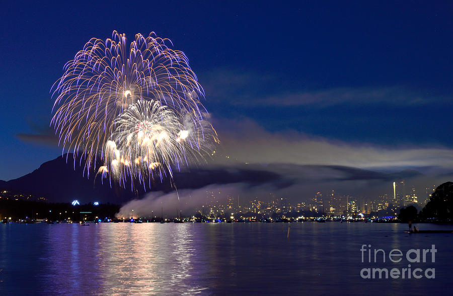 Vancouver Celebration Of Light Fireworks 2014 - France 4 Photograph by Terry Elniski