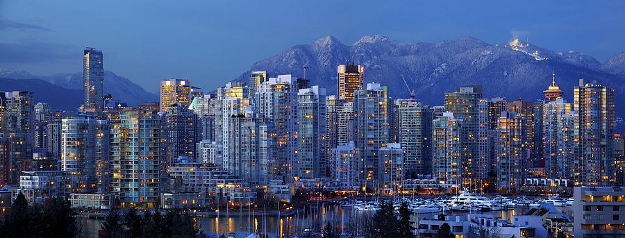 Vancouver downtown panorama Photograph by Julius Reque